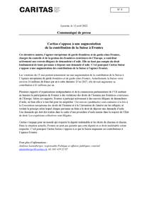 Ces dernières années, l’agence européenne de garde-frontières et de garde-côtes Frontex, chargée du contrôle et de la gestion des frontières extérieures de l’Europe, a contribué activement aux renvois illégaux de demandeurs d’asile. Elle ne tient pas compte du droit fondamental de toute personne à déposer une demande d’asile. C’est pourquoi Caritas Suisse s’oppose à une augmentation des contributions de la Suisse à l’agence Frontex.