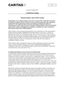 Il climatologo svizzero Thomas Stocker ha ricevuto a Lucerna il Prix Caritas 2021. Il vincitore del premio si occupa di clima da 30 anni e ha avuto un ruolo di primo piano nella redazione di relazioni ONU del Gruppo intergovernativo sul cambiamento climatico nei quali si fa riferimento per la prima volta al nesso tra l’emergenza climatica globale e la povertà nel Sud del mondo. Il Prix Caritas, conferitogli per il suo impegno sociopolitico, gli è stato consegnato da Hans Stöckli, membro del Consiglio degli Stati.