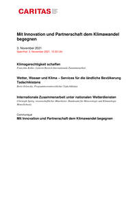 Mediendossier zur Medienkonferenz vom 3. November 2021