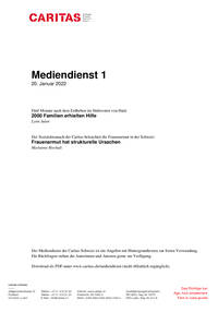 Fünf Monate nach dem Erdbeben im Südwesten von Haiti. 2000 Familien erhielten Hilfe. Lynn Julen / Der Sozialalmanach der Caritas beleuchtet die Frauenarmut in der Schweiz. Frauenarmut hat strukturelle Ursachen. Marianne Hochuli