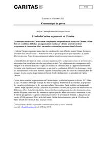 Les attaques massives de l’armée russe compliquent les opérations de secours en Ukraine. Même dans ces conditions difficiles, les organisations Caritas en Ukraine poursuivent leurs programmes et viennent en aide à un nombre croissant de personnes dans le besoin.