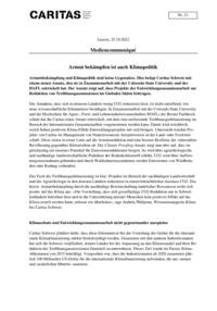 Armutsbekämpfung und Klimapolitik sind keine Gegensätze. Dies belegt Caritas Schweiz mit einem neuen Ansatz, den sie in Zusammenarbeit mit der Colorado State University und der HAFL entwickelt hat. Der Ansatz zeigt auf, dass Projekte der Entwicklungszusammenarbeit zur Reduktion von Treibhausgasemissionen im Globalen Süden beitragen.