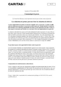 La forte augmentation des primes d’assurance-maladie, 6,6% en moyenne, va mettre en difficulté de nombreuses personnes se trouvant au seuil de pauvreté. Demain mardi, le Conseil des États décidera si les réductions individuelles de primes seront augmentées dès 2023. Caritas estime urgent et nécessaire qu’il décide en ce sens pour éviter une augmentation de la pauvreté.