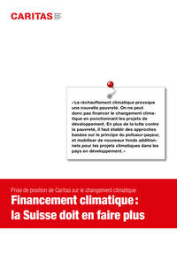 Financement climatique: la Suisse doit en faire plus