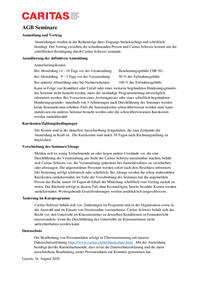Annulierungsreglement Seminare