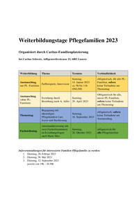 Weiterbildungstage 2023