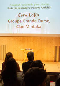 Il Groupe Grande Ourse di Ginevra vince il premio per l'attività particolarmente creativa con la sua attività «Coca Colix».