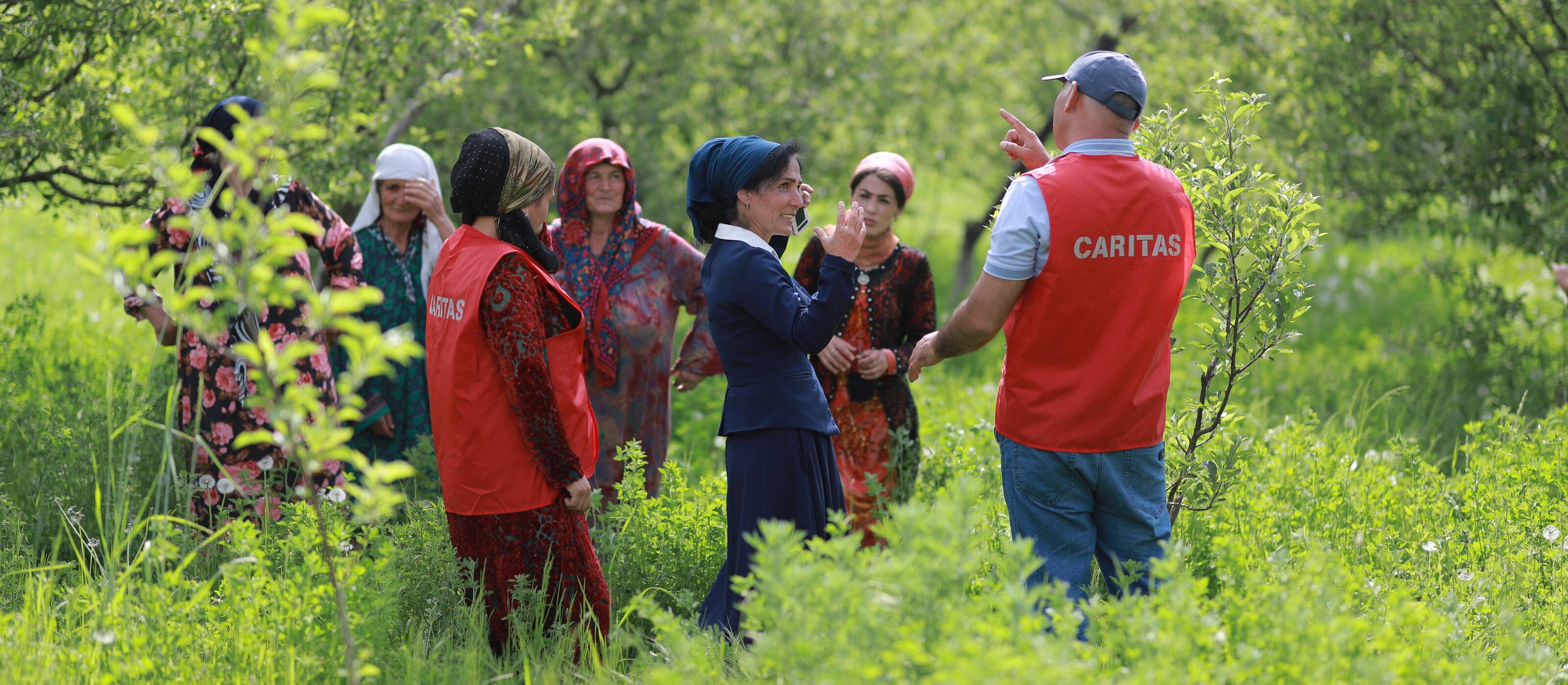 Treffen auf dem Feld in Tadschikistan