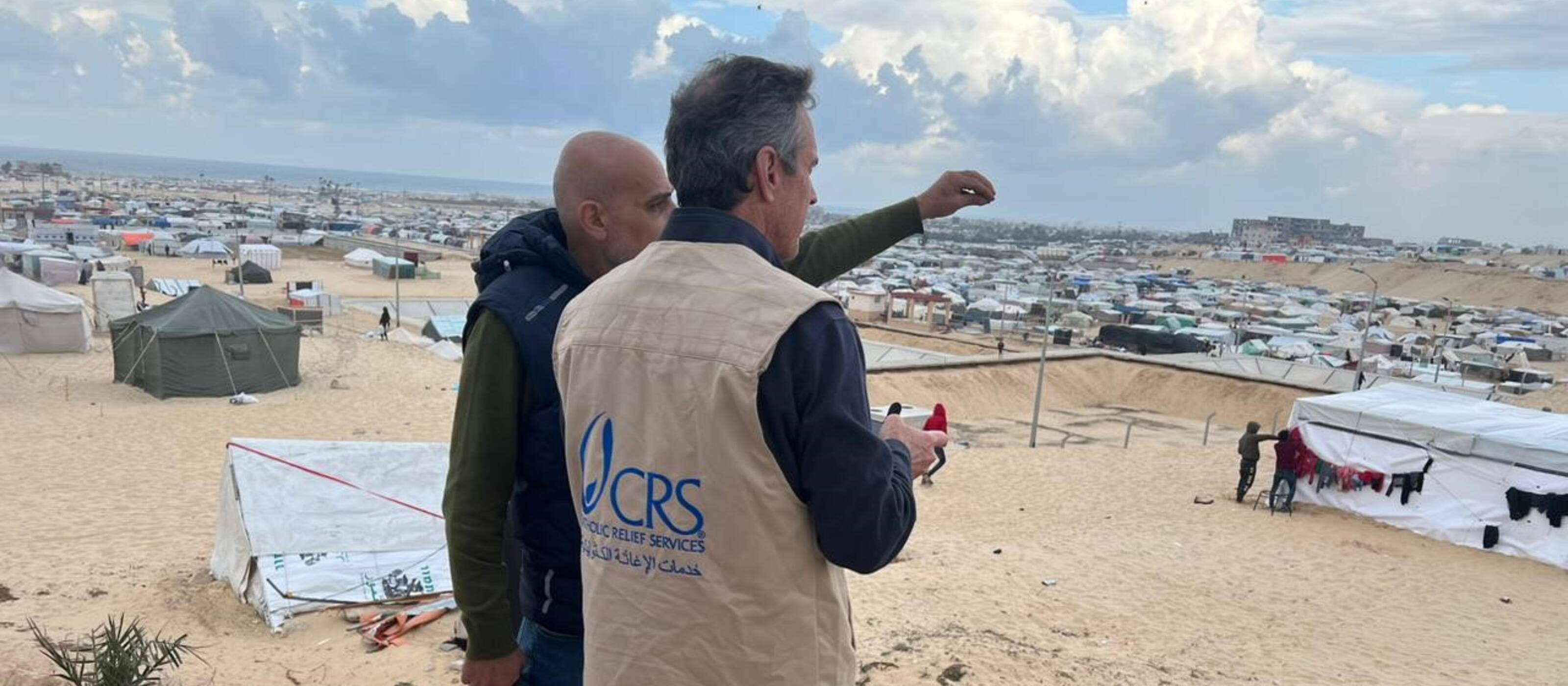 Collaborateurs de CRS, l'organisation partenaire de Caritas, à Gaza