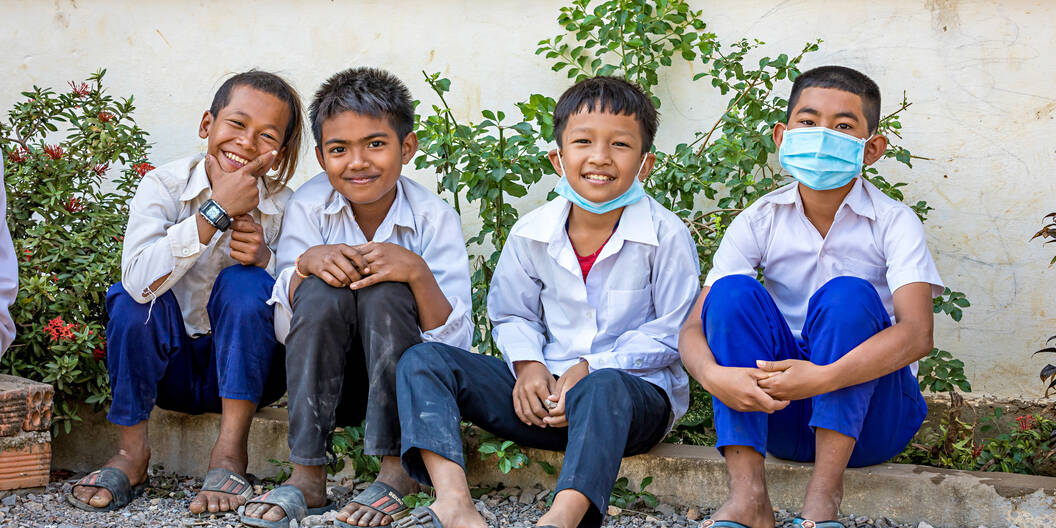 Schulkinder in Kambodscha